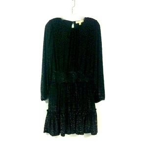 Michael Kors Smocked Animal- Print Dress